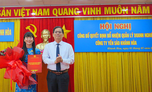 Bà Trịnh Thị Hồng Vân giữ chức Chủ tịch HĐTV Công ty Yến sào Khánh Hòa